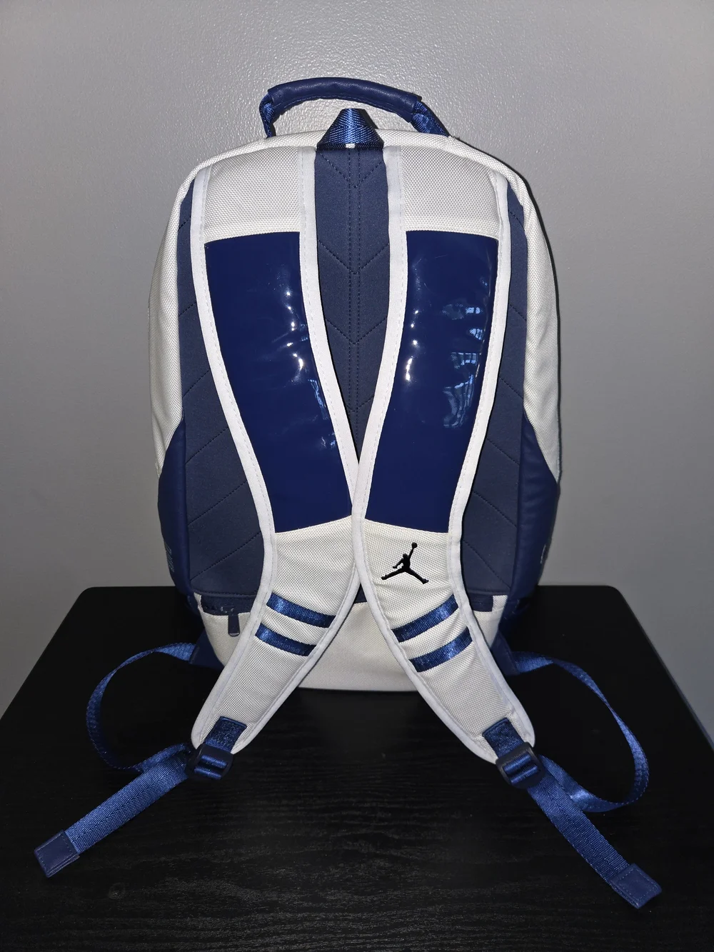Jordan Retro 11 shoe backpack white and blue 22